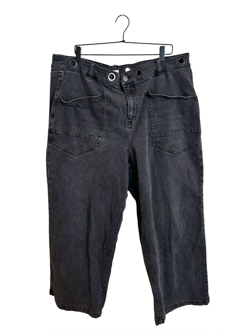 Festi Torrid Straight Leg Baggy Faded Black Jeans Size 22 Regular